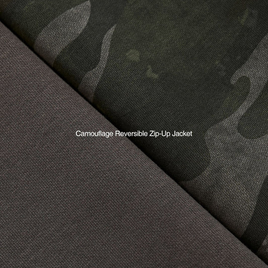 Men's Reversible Camouflage Zip-up Jacket