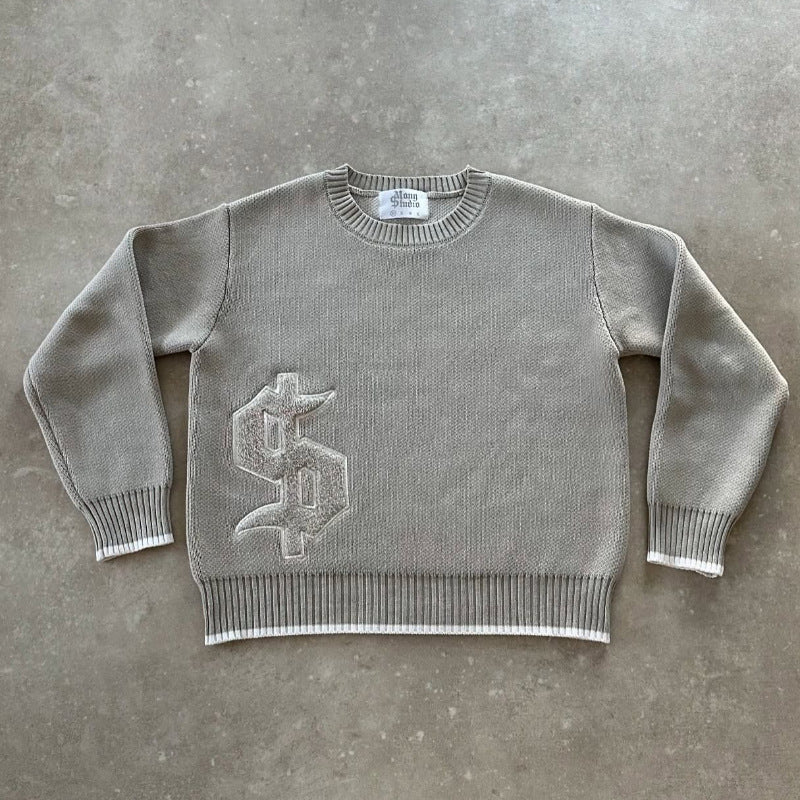Design Sense Jacquard Loose-fitting Knitwear Autumn Winter sweater
