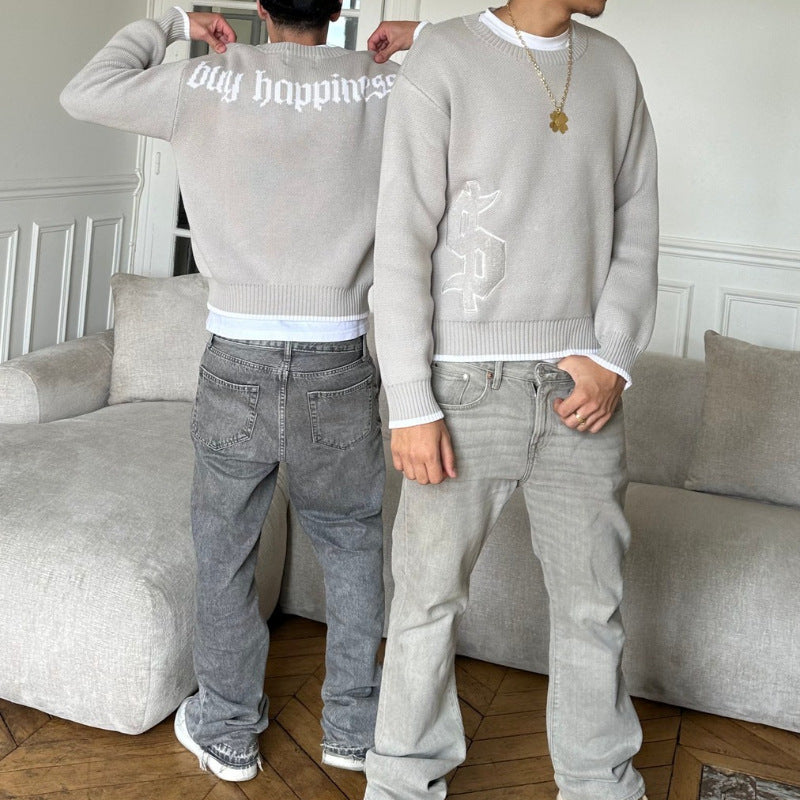 Design Sense Jacquard Loose-fitting Knitwear Autumn Winter sweater